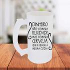 Caneca De Chopp Jateada Frase Engraçada Dinheiro Não Compra Felicidade Mas Compra Cerveja - jkb