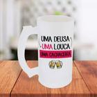 Caneca De Chopp Jateada Personalizada Deusa Louca Cachaceira Presente Amigas- MEGA OFERTA! - jkb