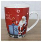 Caneca De Natal Papai Noel Feliz Natal Cerâmica 350ml - Gici Christmas