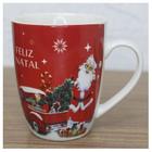 Caneca De Natal Papai Noel Feliz Natal Em Cerâmica 350ml - Gici Christmas