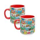 Caneca de Porcelana 300ml Turma da Mônica Quadrinho Colorida