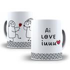 Caneca De Porcelana Ai Love Iuuu Presente Dia dos Namorados