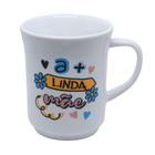 Caneca de Porcelana Americana Lisa Branca Decorada Dia das Mães 220ml