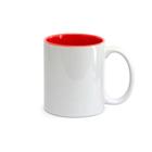 Caneca de Porcelana Branca Sublimação Interior Laranja - 320ml