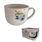 Caneca de porcelana com caixa de presente decorada 470ml