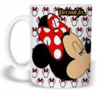 Caneca de Porcelana Dia dos namorados Mickey e Minnie Beijo - NALTIC