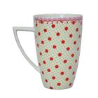 Caneca De Porcelana Em Vermelho E Rosa 6 Peças