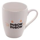 Caneca De Porcelana Estampa Cat Meow Gatinho 350ML Lyor