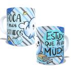 Caneca de porcelana foca nos estudos