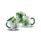 Caneca de Porcelana Green Frog 3D Sapo Com Detalhes 325mL