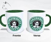 Caneca de Porcelana Interior e Alça Verde - Schrutebucks Coffee - Dwight