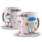 Caneca De Porcelana Mulher Fases Flork Presente Lembrancinha