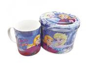 Caneca De Porcelana Na Lata Anna Elsa & Olaf Frozen 350ml