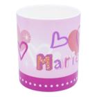 Caneca De Porcelana Na Lata Gata Marie 350ml Rosa - Disney