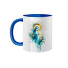 Caneca de Porcelana Nossa Senhora de Guadalupe Aquarela Fé - VilelaGG