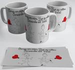 Caneca de porcelana Personalizada - presente para Namorado (a) Pensando em você - Print sua ideia Personalizados