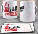 Caneca de porcelana personalizada - religiosa, evangélica e católica, Eu tenho a marca da Promessa - Print sua ideia Personalizados