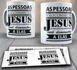 Caneca de porcelana personalizada - religiosa, evangélica e católica, Viver em Cristo - Print sua ideia Personalizados