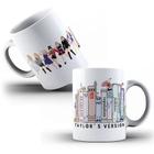 Caneca de Porcelana Personalizada Taylor Swift Cds Taylor Version