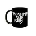 Caneca de Porcelana Preta Banda Machine Gun Kelly PoP Rock