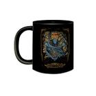 Caneca de Porcelana Preta Banda Mastodon Heavy Metal Medusa