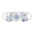 Caneca de Porcelana Sagres Navegadores Farol e Mar 325ml