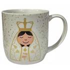 Caneca de Porcelana Santinhos 360ml Nossa Senhora de Fátima 210869 - Allmix