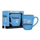 Caneca De Presente Fé e Café Porcelana 360ml