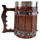 Caneca De Resina Estilo Barril Viking 600Ml Chopp Medieval - Tenda Medieval