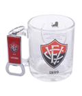 Caneca De Vidro Com Abridor De Garrafas 350Ml Vitória