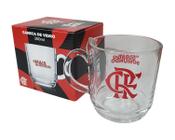 Caneca de Vidro Flamengo 300mL Presente Flamenguista Oficial