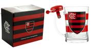 Caneca De Vidro Gigante 650ml Com Sino Divertido - Flamengo - Mileno Comercial Ltda