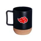 Caneca de Vidro Naruto com Cortiça Akatsuki - 350ml - 1 unidade - Zona Criativa - Rizzo