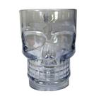 Caneca de vidro para chopp e cerveja caveira rock style azul 500 ml - QUERO PRESENTEAR