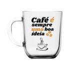 Caneca de Vidro Toronto Decorada Café - 300ml