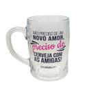 Caneca De Vidro Unissex 400ml Com Frases