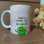 Caneca decorada Fofa como um cacto