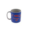 Caneca Decorativa Porcelana Herói Super Homem Cor Azul 8x8x8