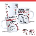 Caneca Dia dos namorados 1 Ano que a gente se aguenta + Embalagem branca para presente