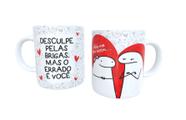 Caneca Namorados Briga Amor Love Flork Casal Meme Cerâmica 325ml - Pandika  - Canecas - Magazine Luiza