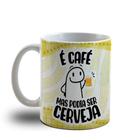 Caneca Dia dos Pais Flork divertida Meme de Porcelana -É café Mas Poderia ser Cerveja