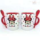 Caneca Disney -Minnie- Porcelana Com Colher Vermelha dsn/pck03