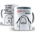 Caneca Divertida com Meme Flork "Instalando Minha Paciência" - Adicione Humor ao Seu Dia