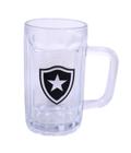 Caneca do Botafogo de Vidro com Brasão em Inox 400 ml