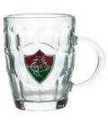 Caneca do Fluminense de Vidro com Brasão de Inox 400 ml