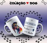 Caneca Dog Dachshund Presente Porcelana 325ml