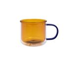 Caneca Dueto Dupla Vidro 250Ml Âmbar - Geral