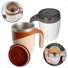 Caneca Elétrica Térmica Mixer Misturador Automático Inox 380ml Xícara Conserva Quente Frio Café Chá - Wincy