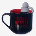 Caneca em Cerâmica Netflix com Infusor 350ml - Zona Criativa