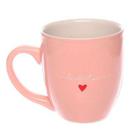 Caneca em porcelana Lamour rosa 300 ml - Etilux